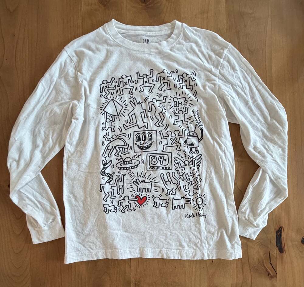 Gap x Keith Haring Long Sleeve Graphic T-Shirt Small